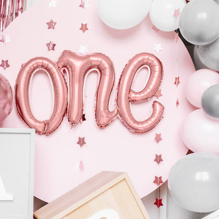 Buchstaben-Ballon-Set Eine Rose Gold Leer 66cm