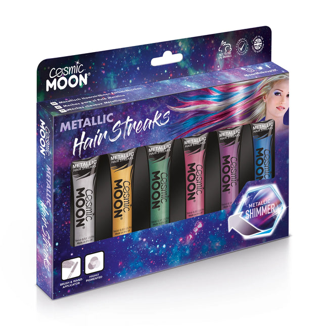 Cosmic Moon Metallic Haarsträhnen Rosa 15ml