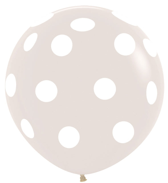 Ballons Polka Dots Kristallklar 91cm 2pcs