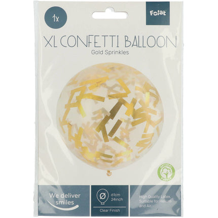 Gold Konfetti Ballon 61cm