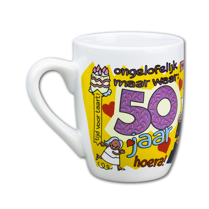 Becher 50 Jahre Frau 12cm