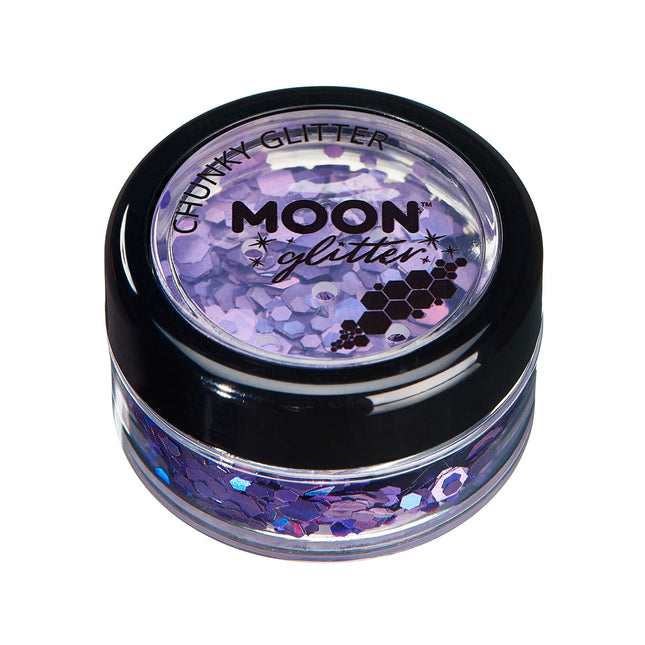 Moon Glitter Holographic Chunky Glitter Lila 3g