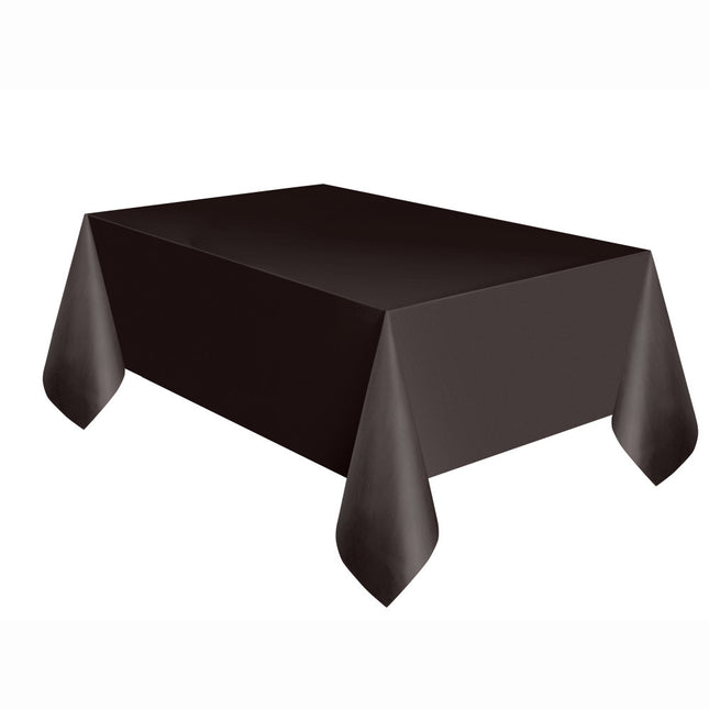 Schwarzes Plastik-Tischtuch 2.74m