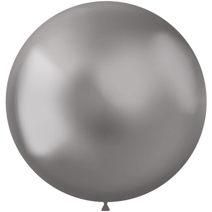 Silberne Ballons Chrom 48cm 5Stück