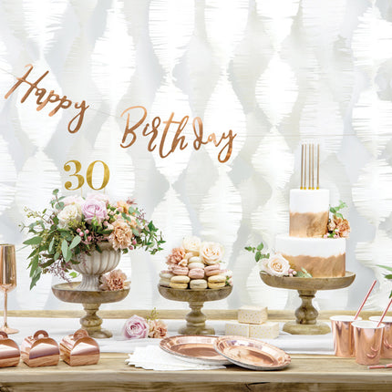 Geburtstag Buchstabengirlande Happy Birthday Rose Gold 62cm