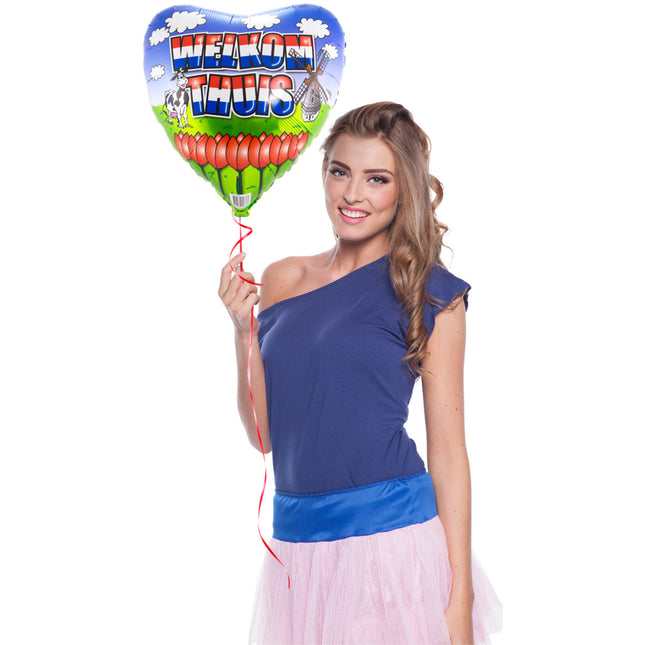 Willkommen Zuhause Ballon 45cm leer