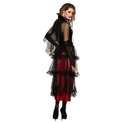 Halloween Vampir Kostüm Damen Rot