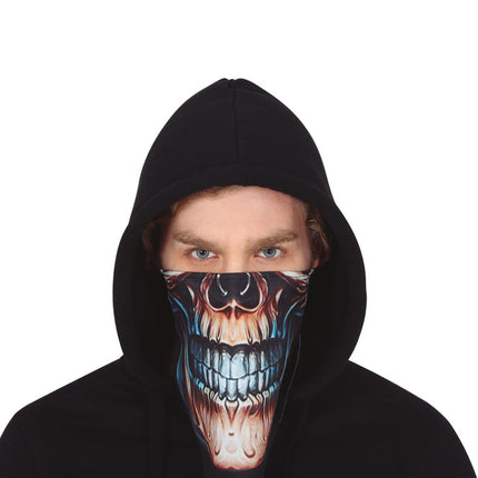 Halloween Bandana Maske Totenkopf Klettverschluss