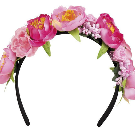 Floraler Haarreif Rosa Diadem