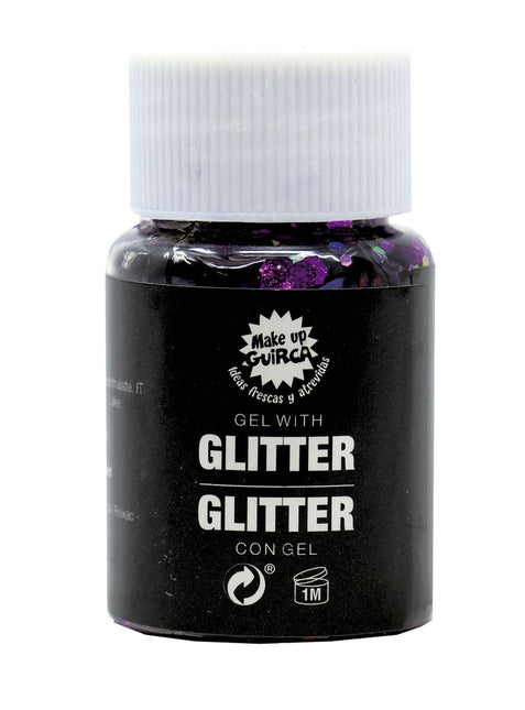 Lila Glitter Gel 20g