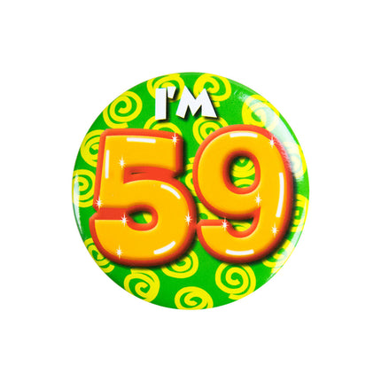 Ich bin 59 Button 59 Jahre 5.5cm