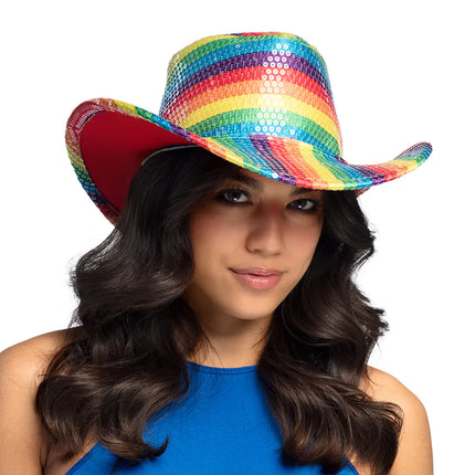 Hut Regenbogen Cowboy