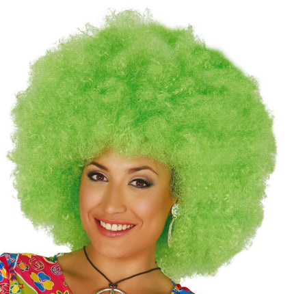 Grüne Afro-Perücke