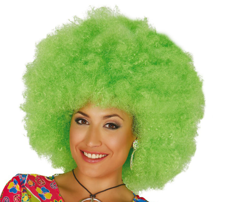 Grüne Afro-Perücke