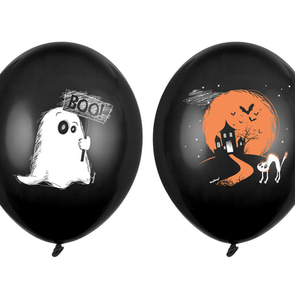 Halloween Luftballons Boo 30cm 50Stk