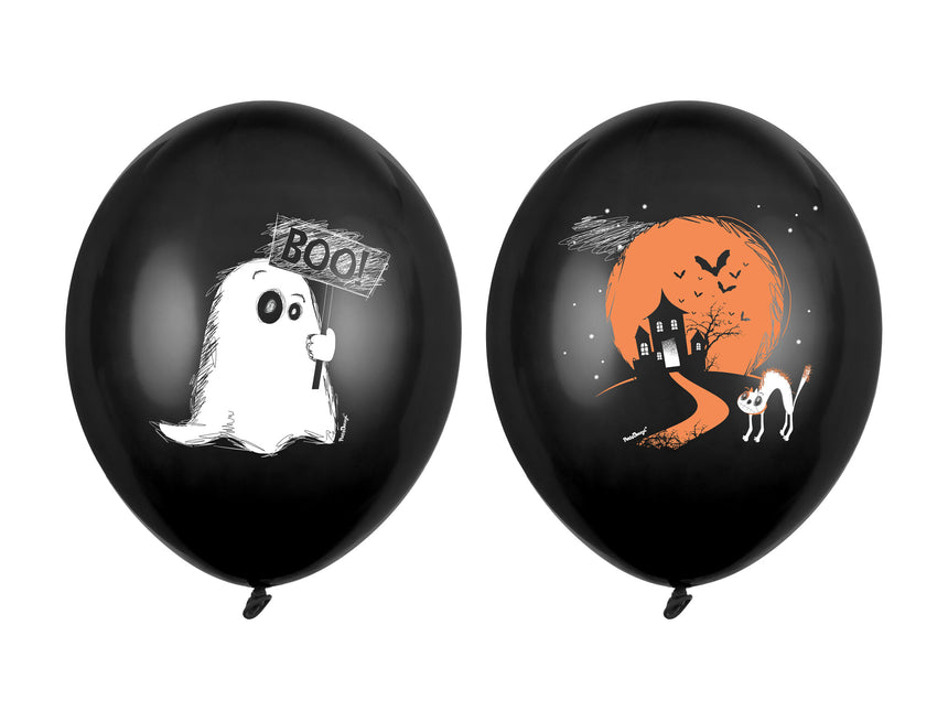 Halloween Luftballons Boo 30cm 50Stk