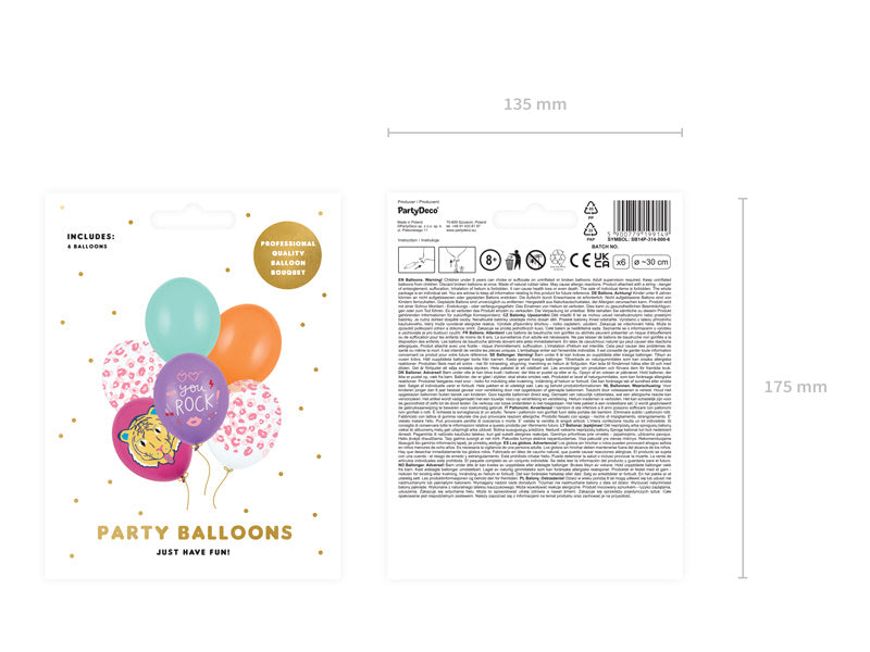 Ballons You Rock Mix 30cm 6 Stk.