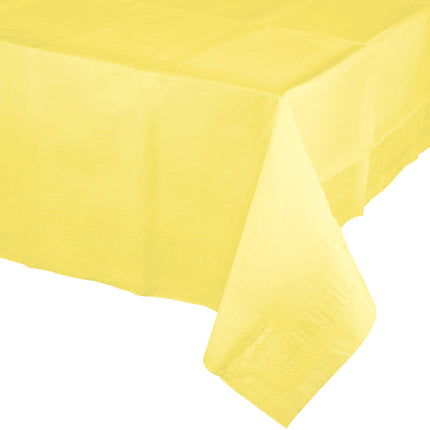 Gelbe Tischdecke Pastell 2,74m