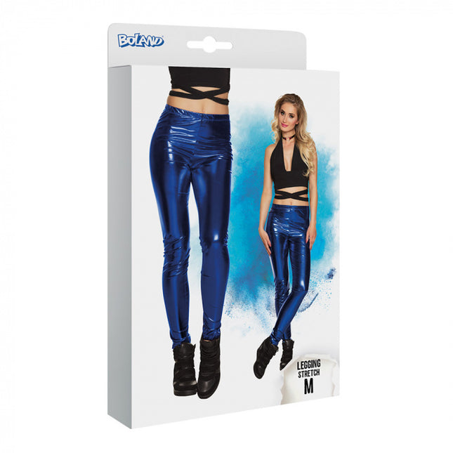 Blaue Legging Metallic