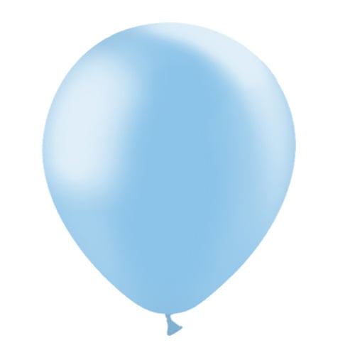 Hellblaue Ballons Metallic 30cm 10Stück