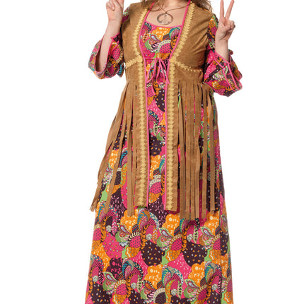 Hippie Kleid Lang Bunt