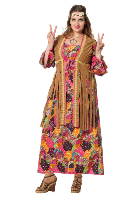 Hippie Kleid Lang Bunt