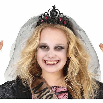 Halloween Haarband Prinzessin mit Schleier