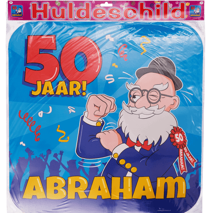 Abraham Türschild Cartoon 50cm