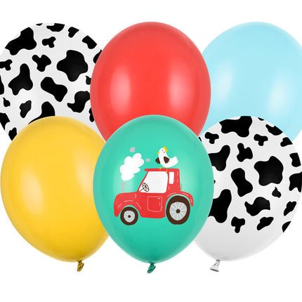 Luftballons Farm Mix 30cm 6 Stk.