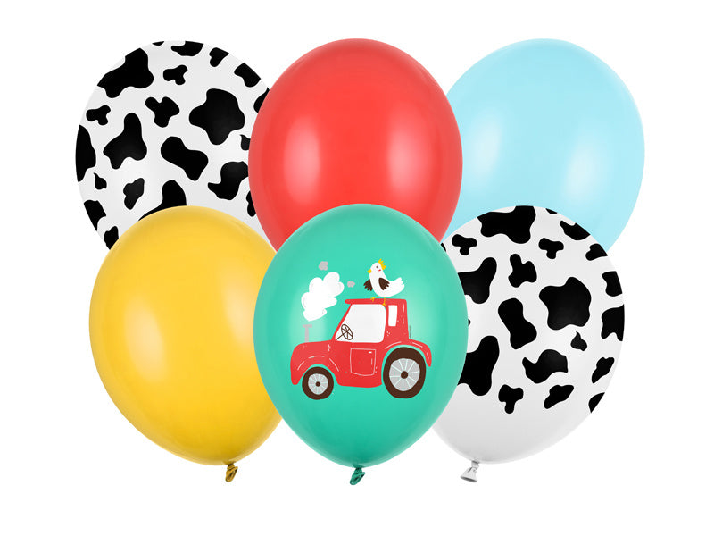 Luftballons Farm Mix 30cm 6 Stk.