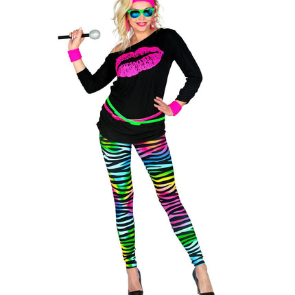 Neon 80S Legging Damen