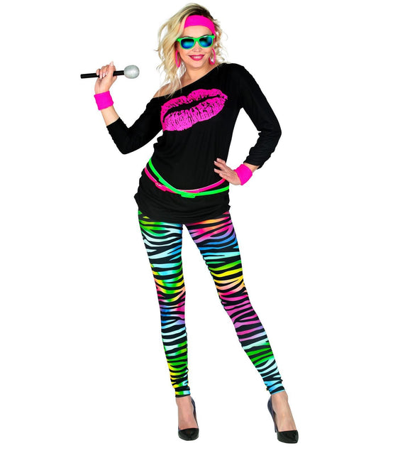 Neon 80S Legging Damen