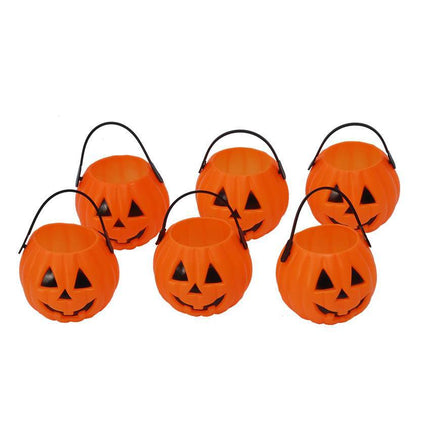 Halloween Kürbis Tabletts 7cm 6Stück