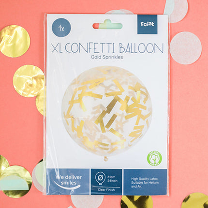 Gold Konfetti Ballon 61cm