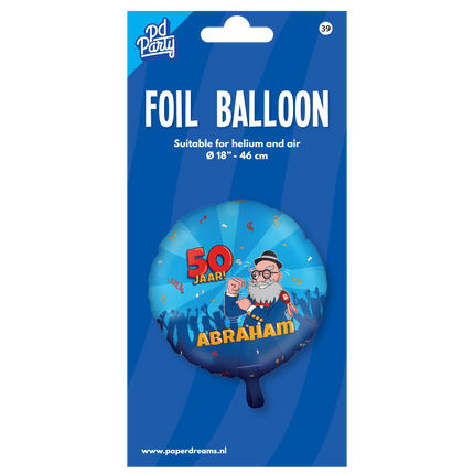 Helium Ballon Abraham Cartoon Leer 30cm