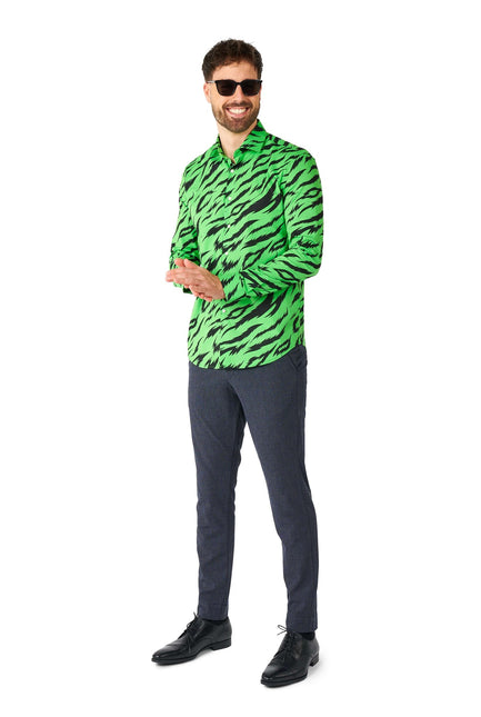 Tiger Green Shirt Männer OppoSuits