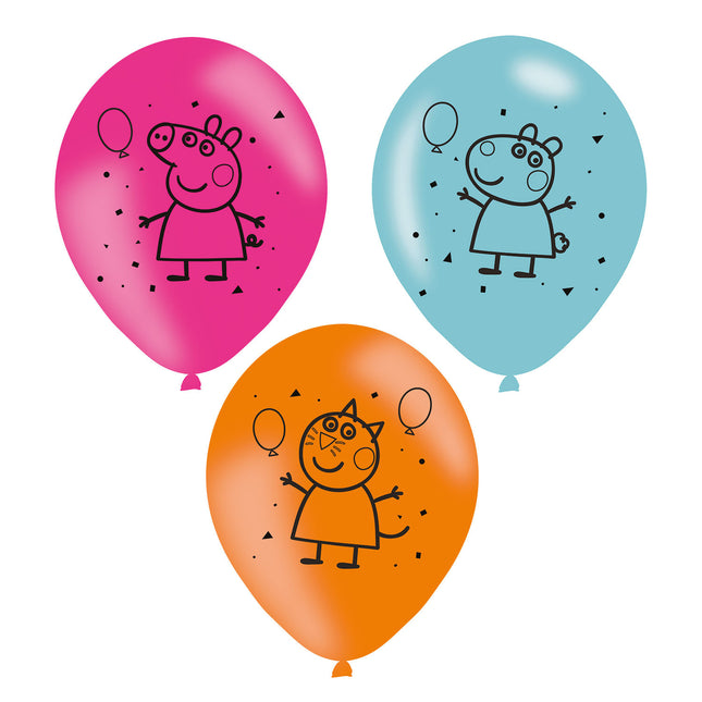 Peppa Pig Luftballons 23cm 6Stück