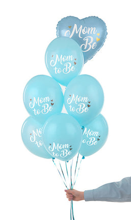 Ballons Mom To Be Blau 30cm 6Stk