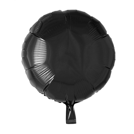 Helium Ballon Rund Schwarz 46cm leer