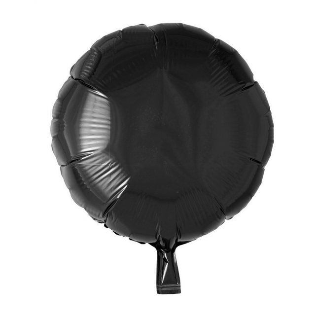 Helium Ballon Rund Schwarz 46cm leer