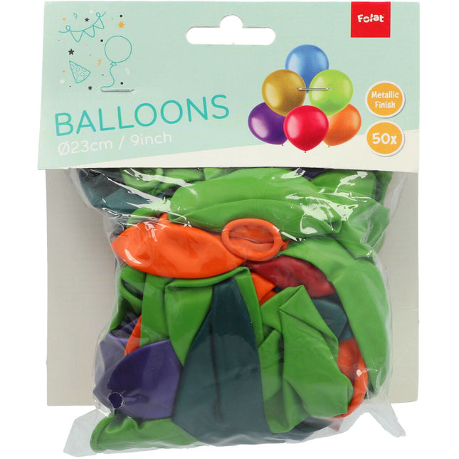 Ballons Bunt Metallic 23cm 50Stk