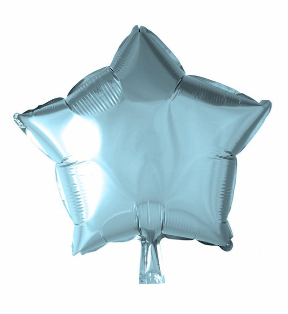 Heliumballon Star Hellblau 46cm Leer