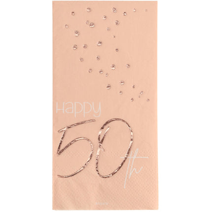 Servietten 50 Jahre Rose Gold 33cm 10Stück