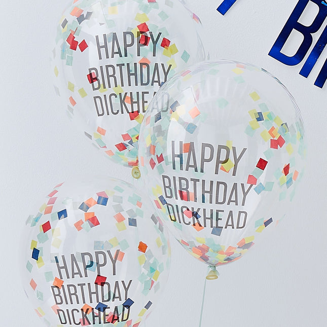 Blaue Ballons Set Happy Birthday Dickkopf 2.5m