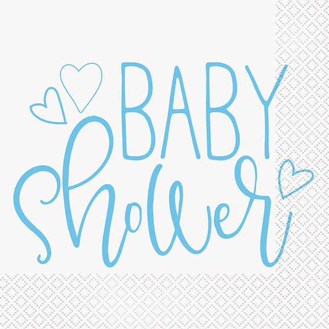 Baby Shower Servietten Blau 16Stück