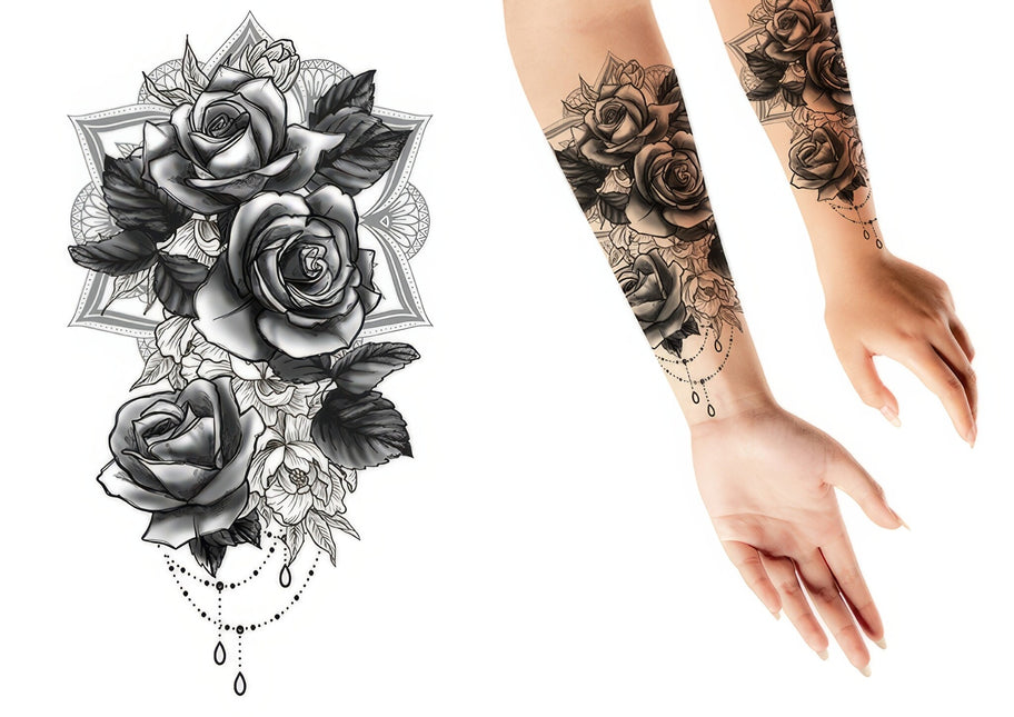 Fake Tattoo Rosen 30cm