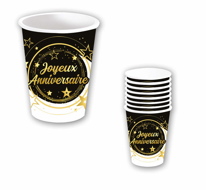 Joyeux Anniversaire Becher 240ml 6 Stk.