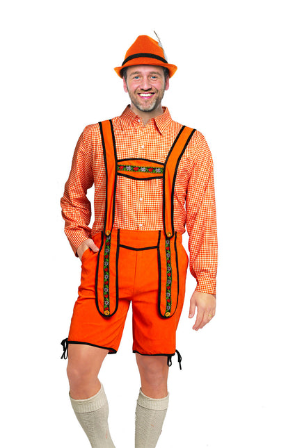 Orange Lederhosen Herren Johann Short