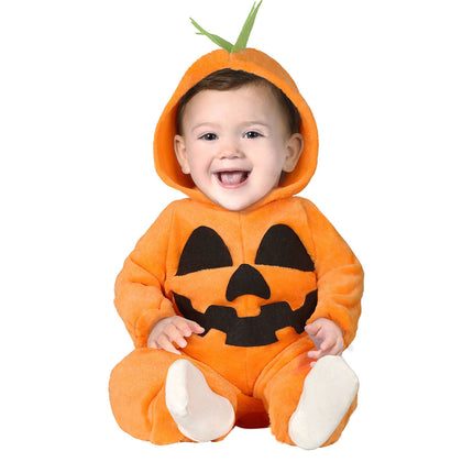 Kürbis Halloween Kostüm Baby Schwarz Orange