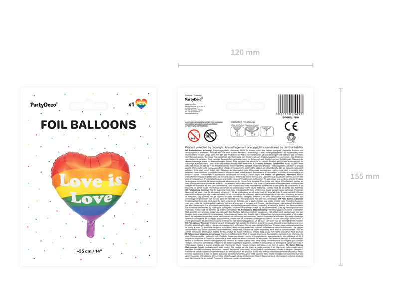 Helium Ballon Love Is Love Leer 35cm